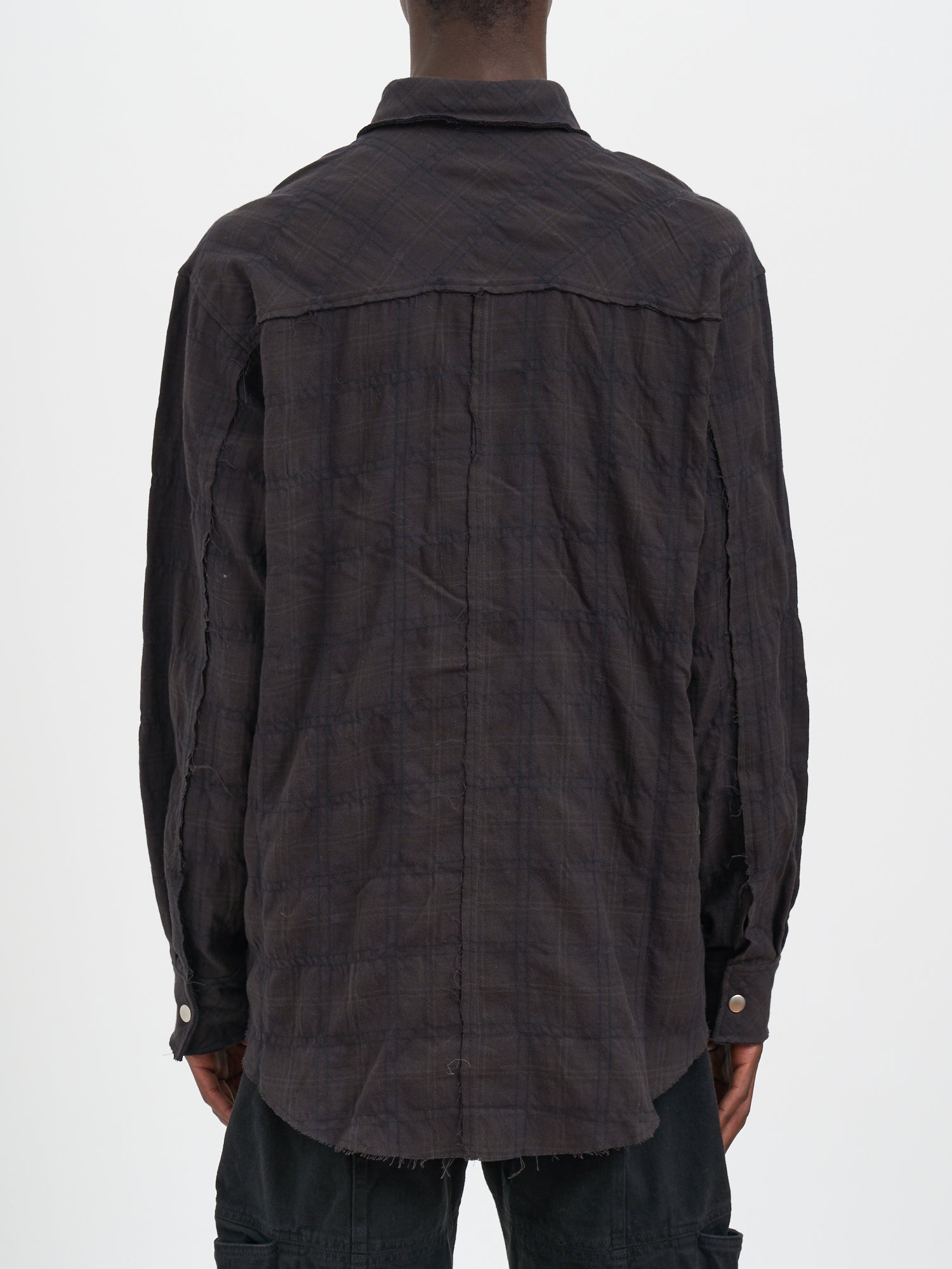 ANDREA YA'AQOV Wool Blend Shirt with Clip Buttons - Size M