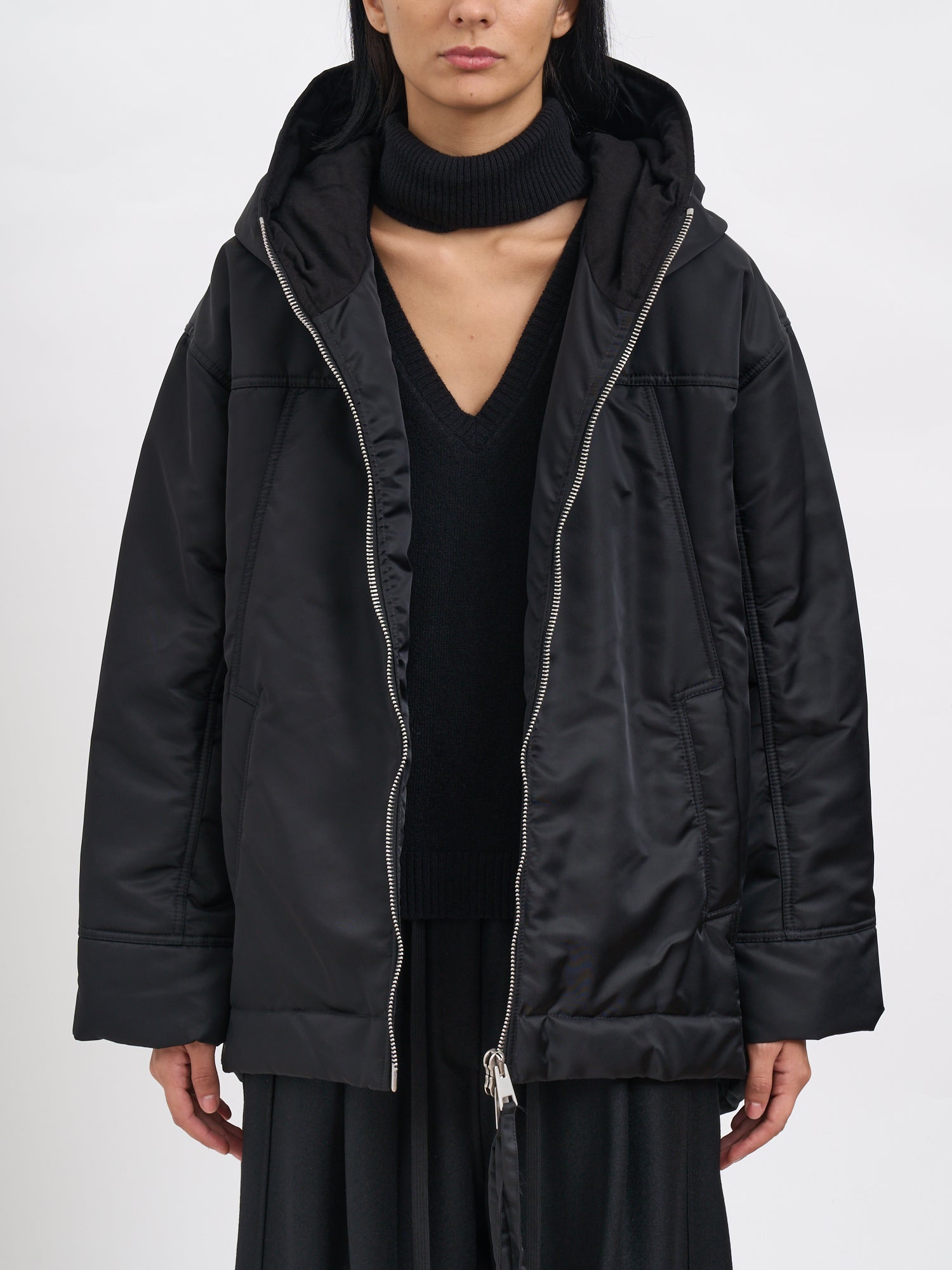 ANDREA YA'AQOV Padded Hooded Jacket in Size S