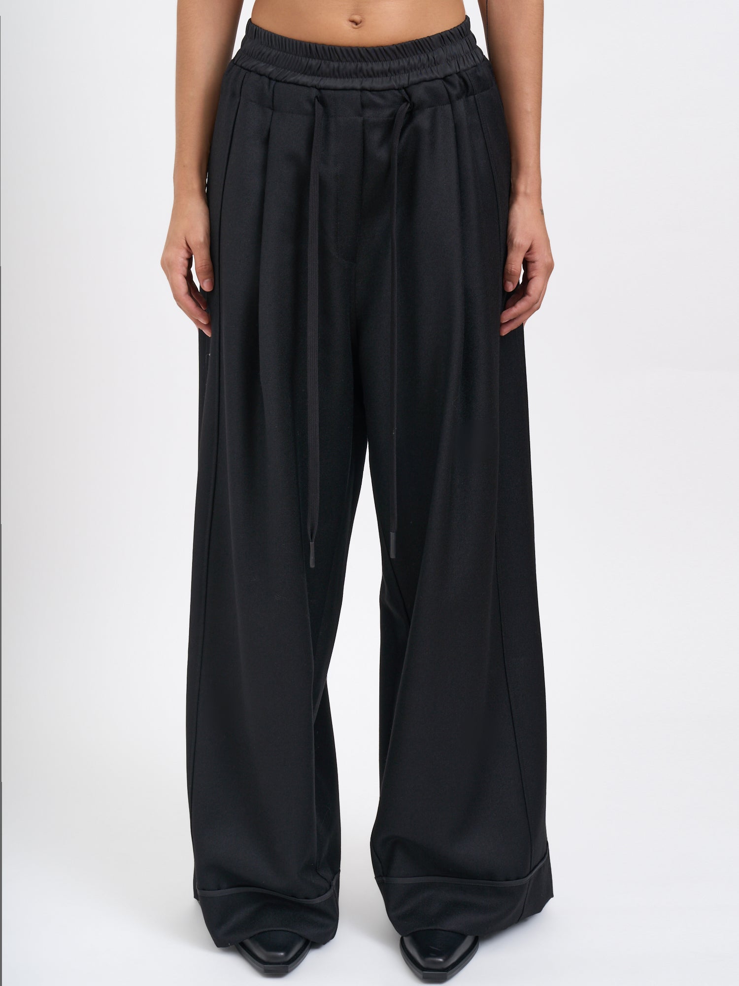ANDREA YA'AQOV Wide Trouser with Drawstring Waist - Size S