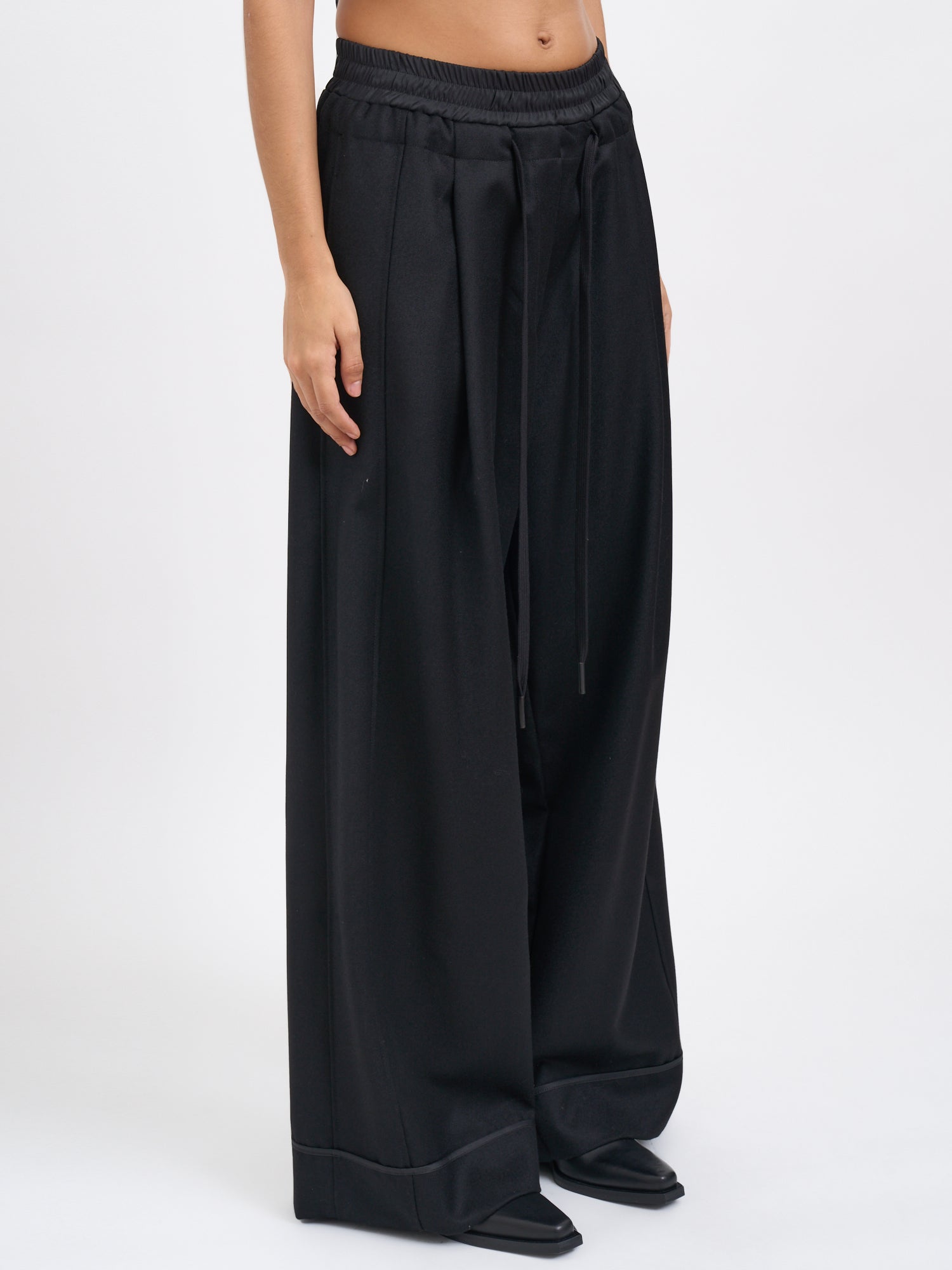 ANDREA YA'AQOV Wide Trouser with Drawstring Waist - Size S