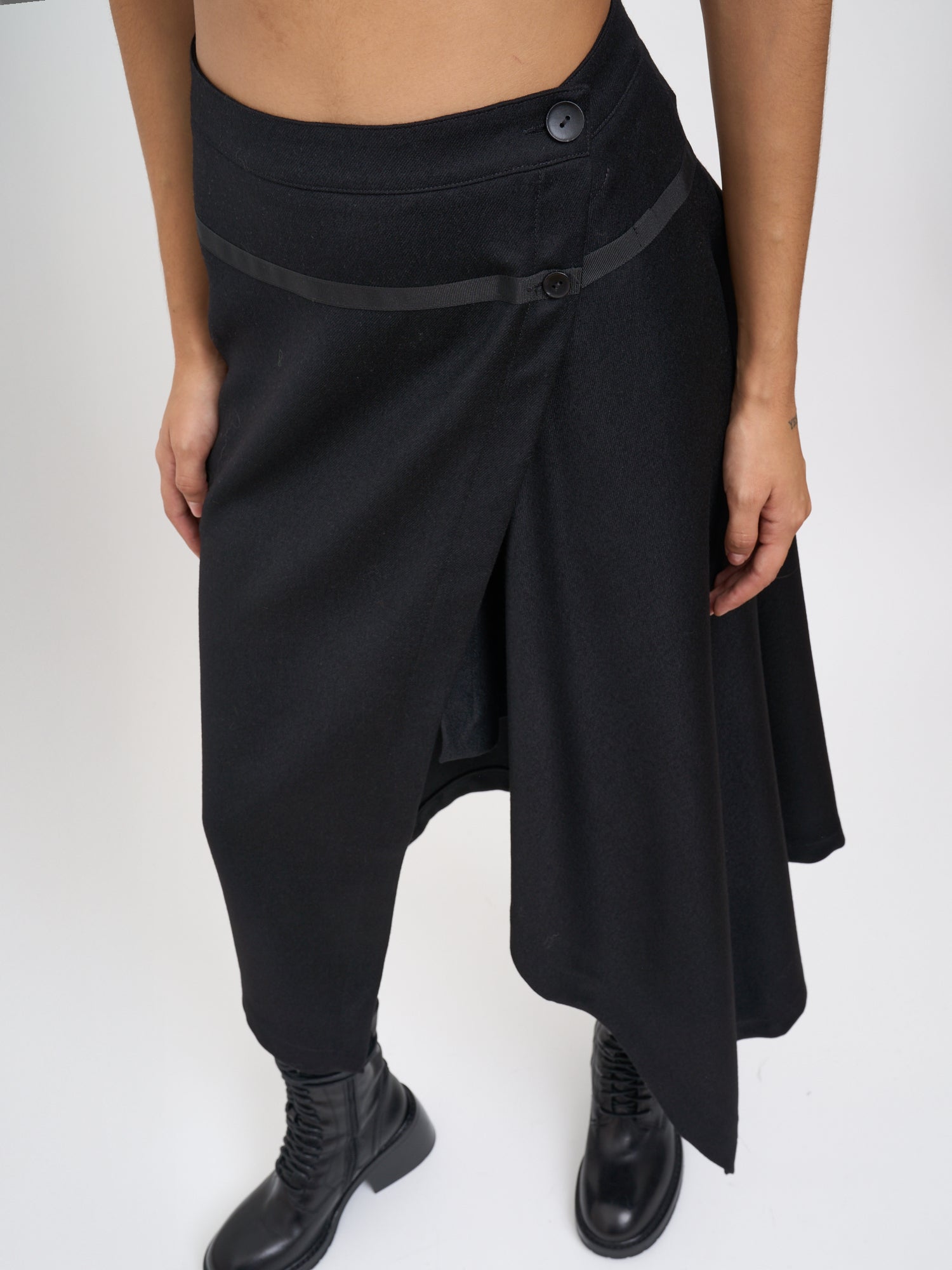 ANDREA YA'AQOV Virgin Wool Midi Skirt for Women