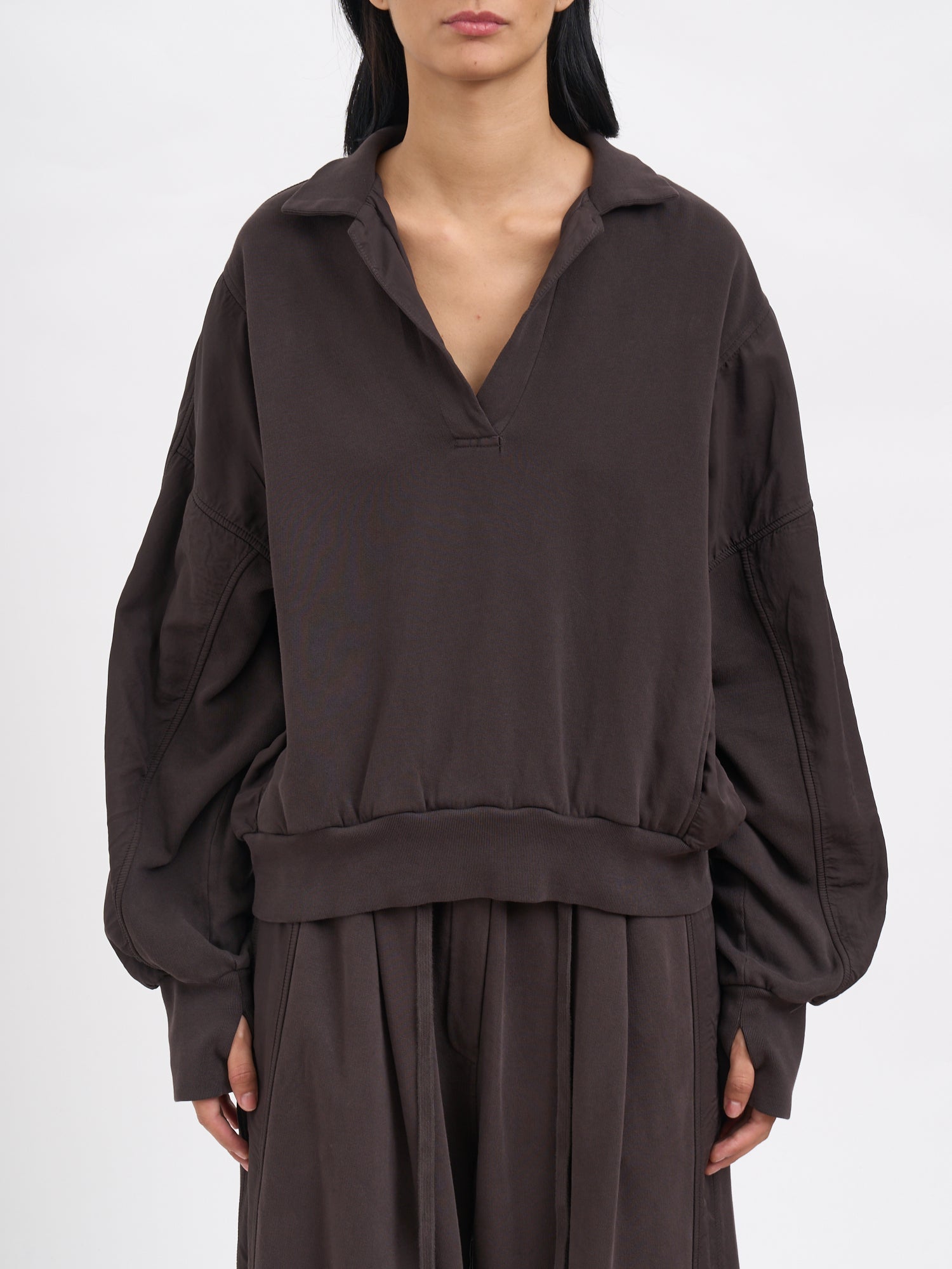 ANDREA YA'AQOV Women's Cotton Polo Sweatshirt - Size S