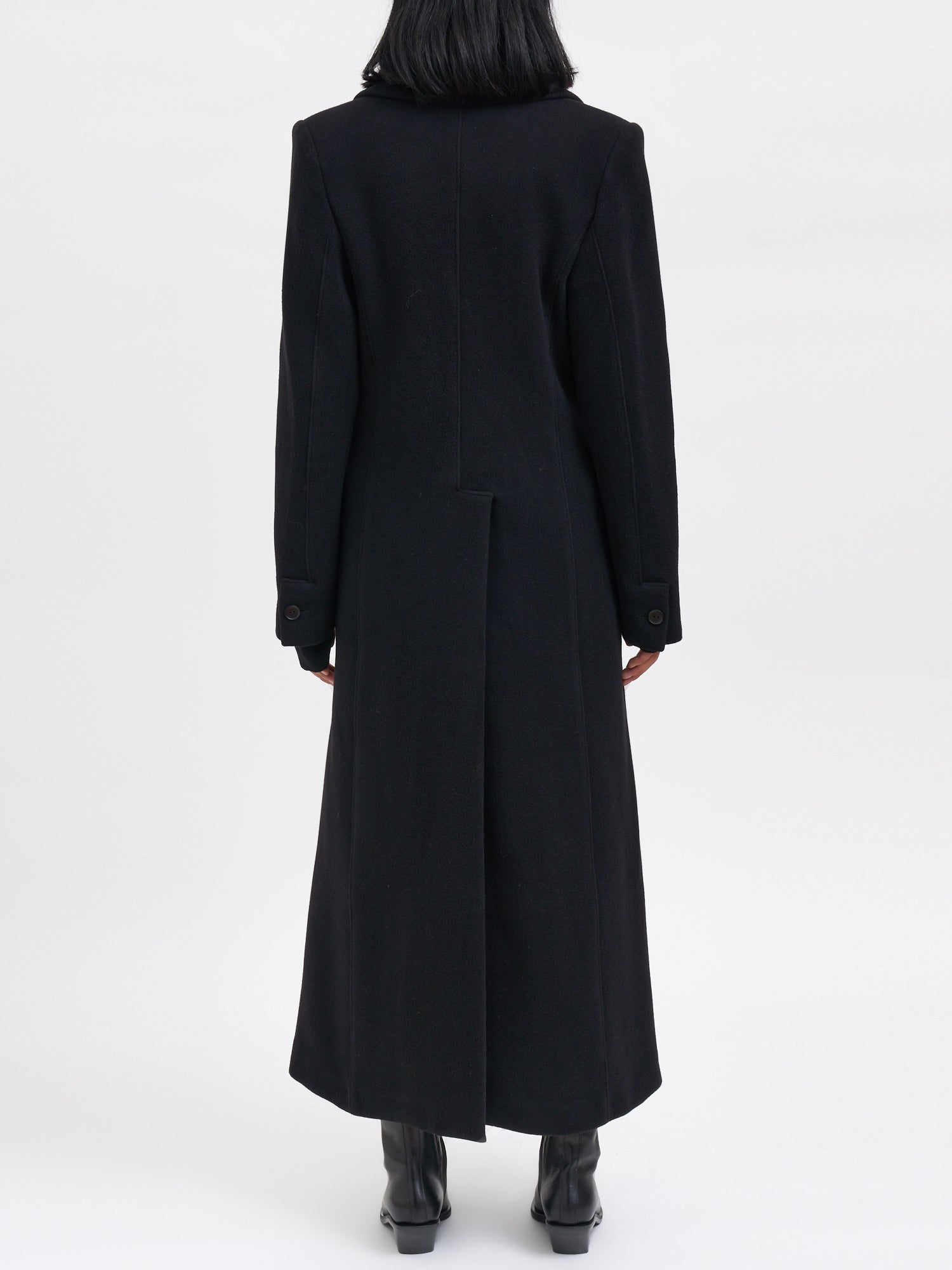 ANDREA YA'AQOV Long Wool and Cashmere Jacket - Size S
