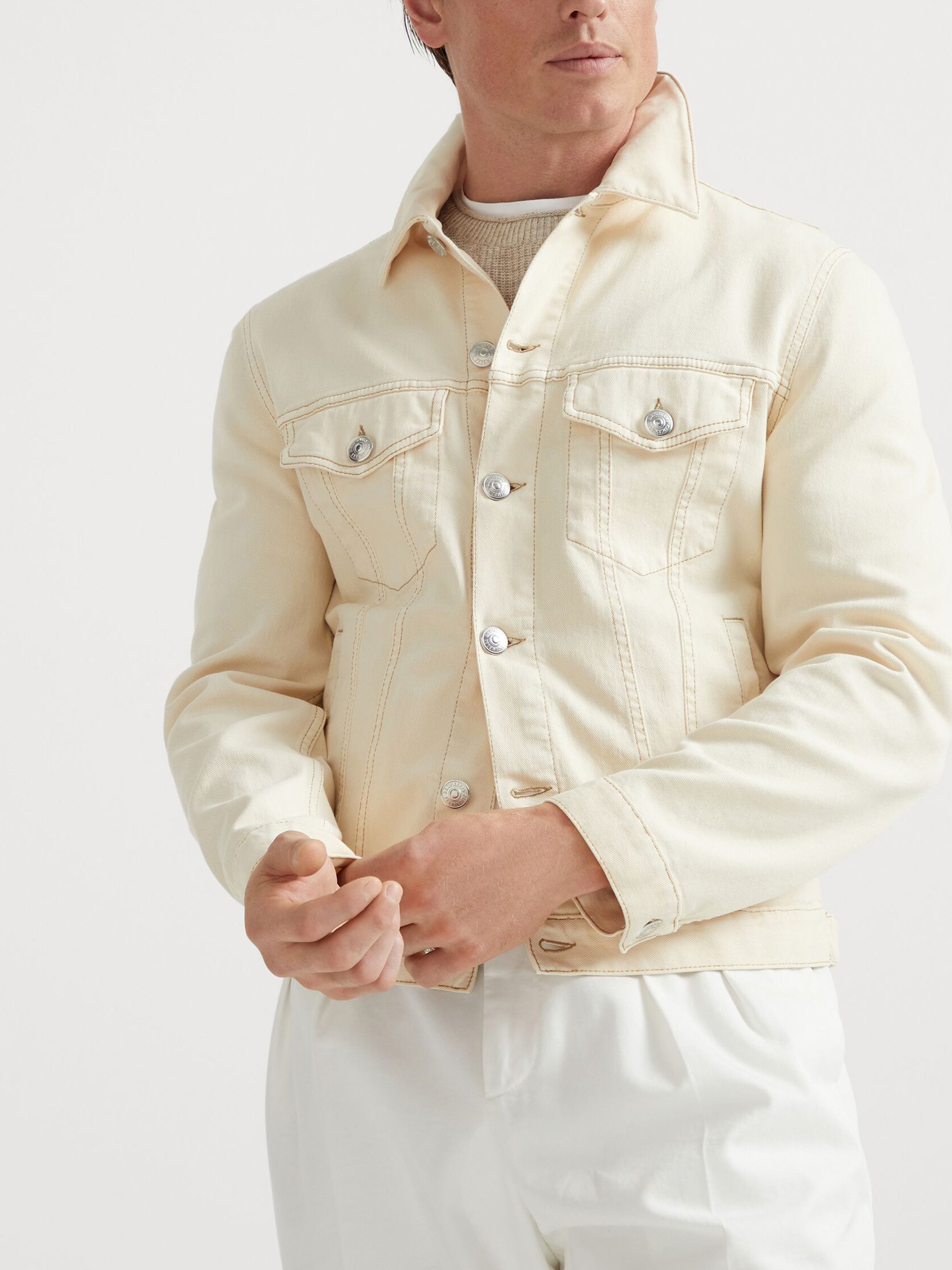 BRUNELLO CUCINELLI Four-Pocket Cotton Jacket for Men - FW25 Collection