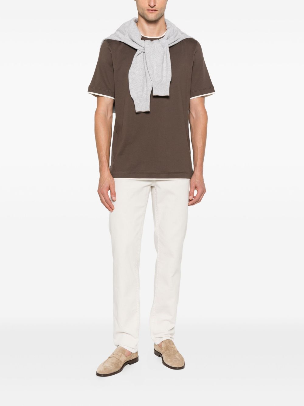 BRUNELLO CUCINELLI Sophisticated Five-Pocket Cotton Trousers for Men