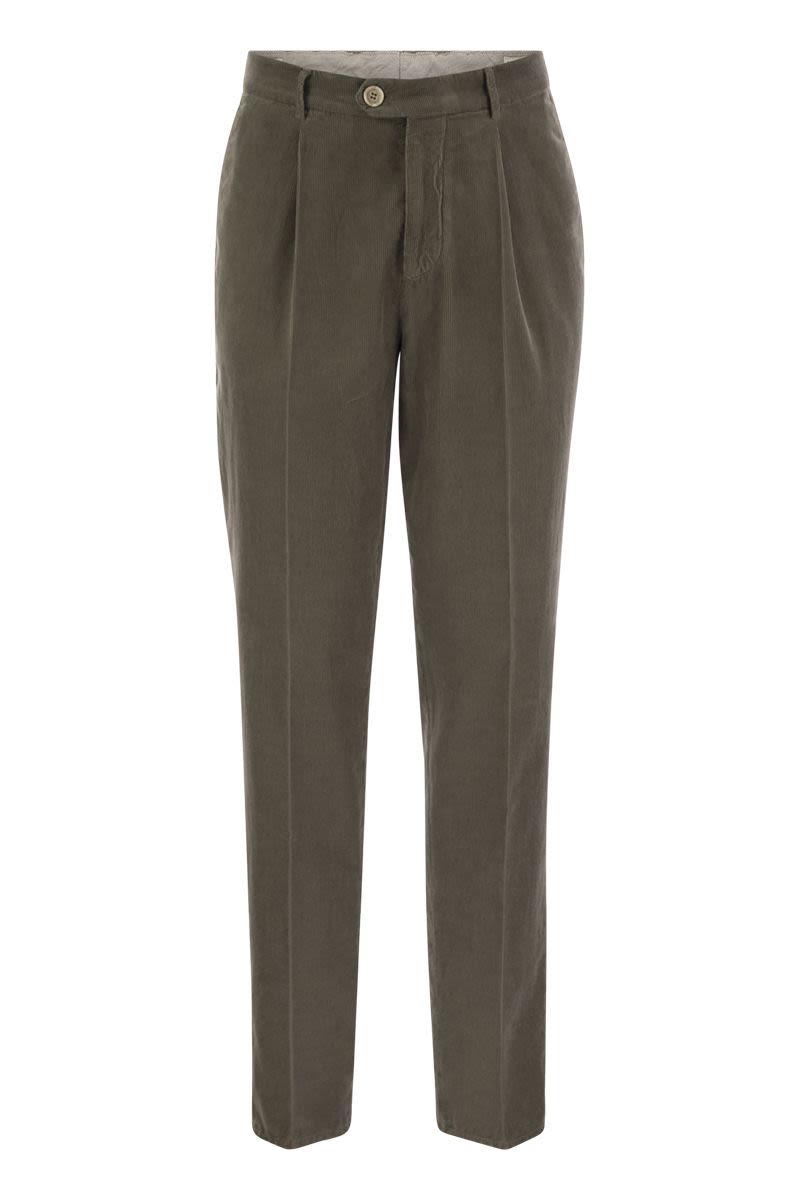 BRUNELLO CUCINELLI Leisure Fit Trousers with Tailored Darts