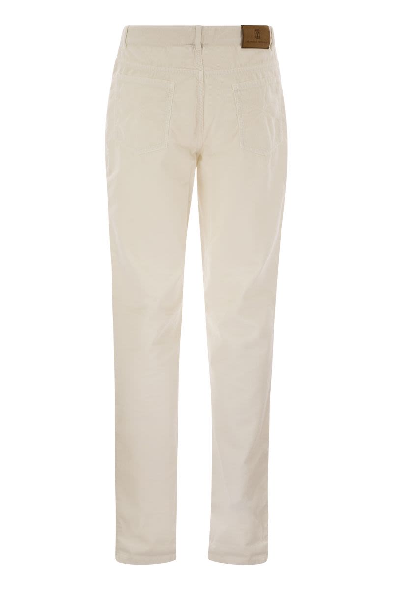 BRUNELLO CUCINELLI Five-Pocket Italian Fit Trousers in Garment Dyed Cotton Corduroy