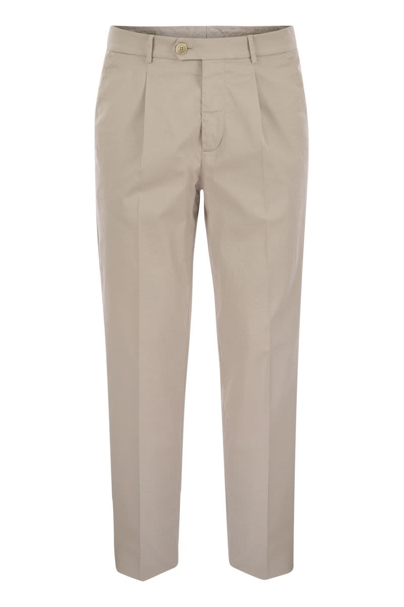 BRUNELLO CUCINELLI Comfortable Cotton Blend Trousers for Men