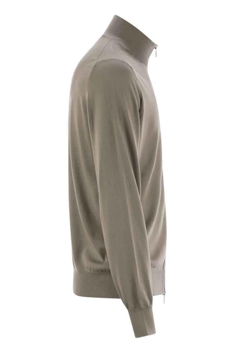 BRUNELLO CUCINELLI Essential Cotton Cardigan with Zip for Men