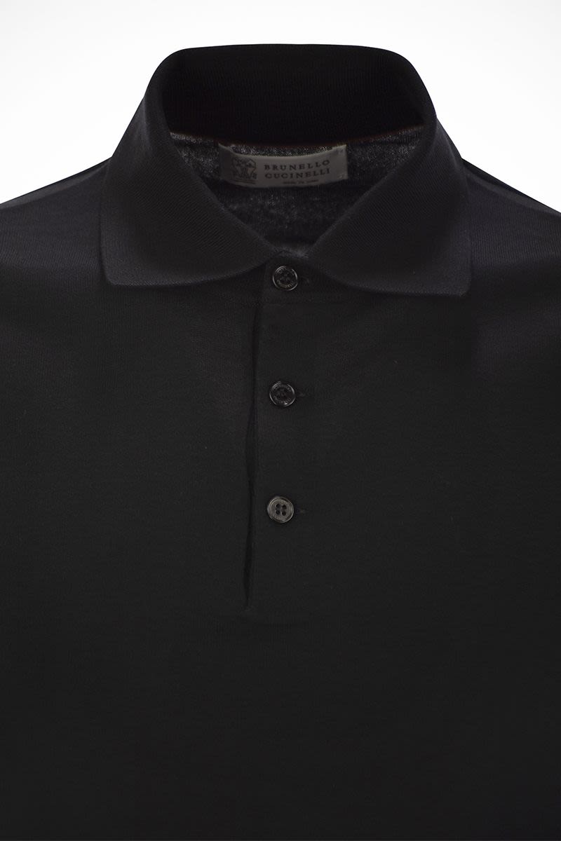 BRUNELLO CUCINELLI Lightweight Cotton Knit Polo Shirt