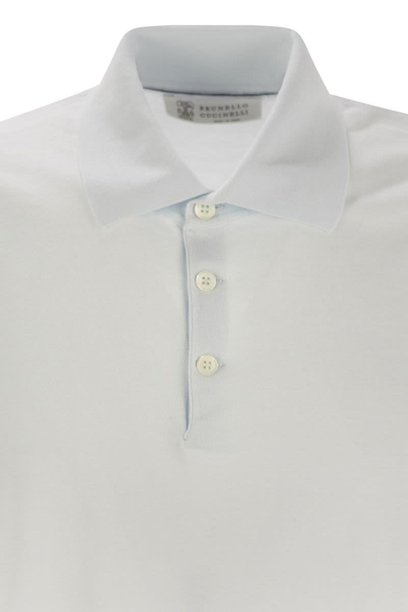 BRUNELLO CUCINELLI Lightweight Cotton Knit Polo Shirt