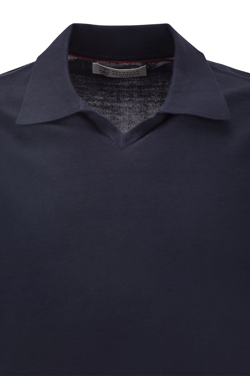 BRUNELLO CUCINELLI Cotton Polo Style Sweater