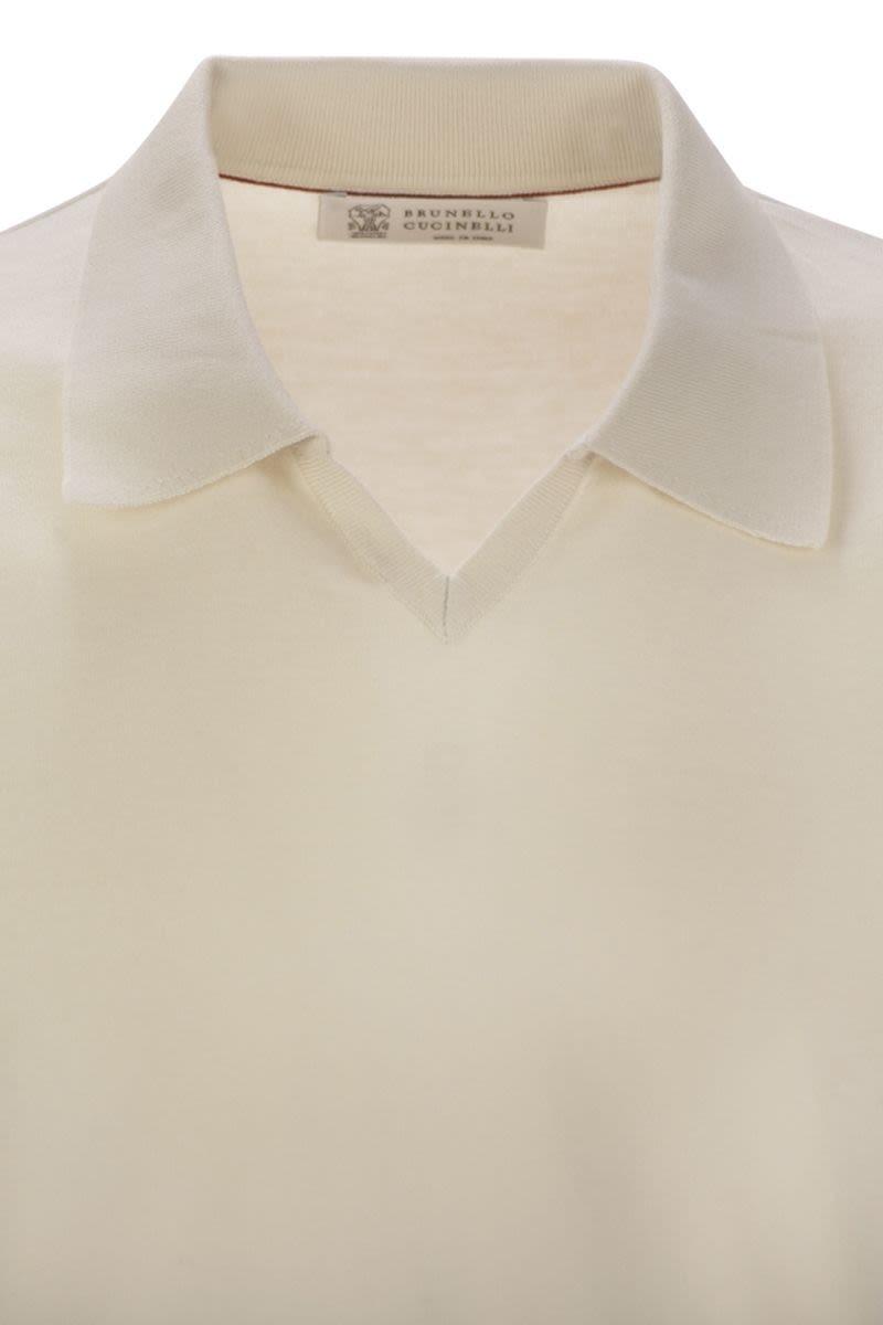 BRUNELLO CUCINELLI Cotton Polo Style Sweater for Men - SS25