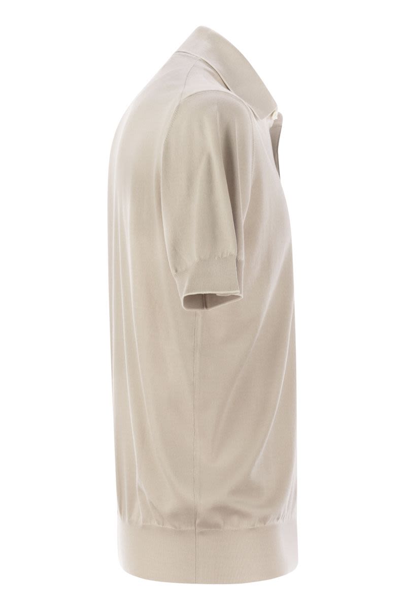BRUNELLO CUCINELLI Lightweight Cotton Knit Polo Shirt