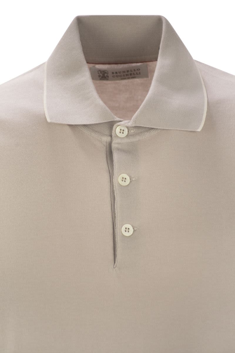 BRUNELLO CUCINELLI Lightweight Cotton Knit Polo Shirt