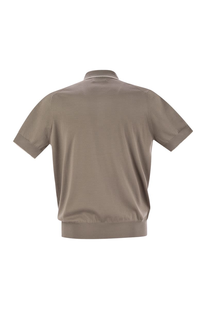 BRUNELLO CUCINELLI Lightweight Cotton Knit Polo Shirt