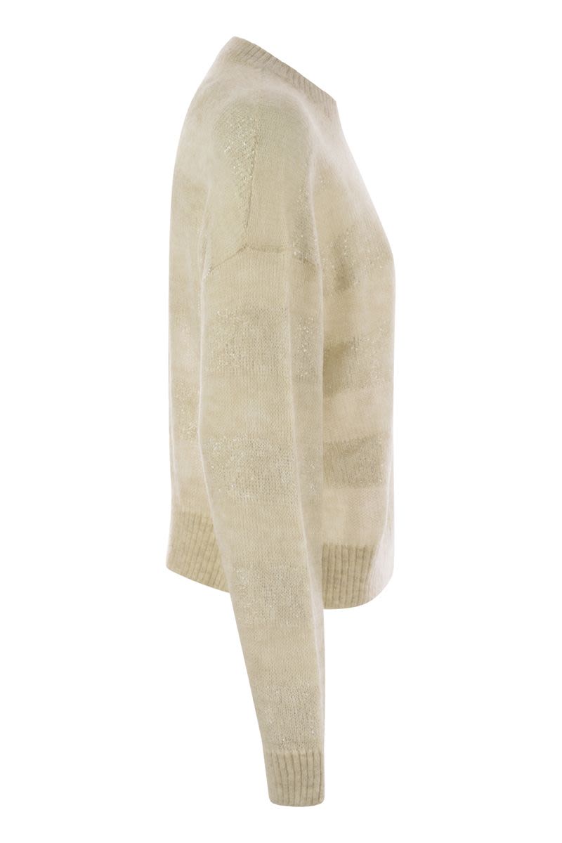 BRUNELLO CUCINELLI Striped Mohair and Wool Sweater