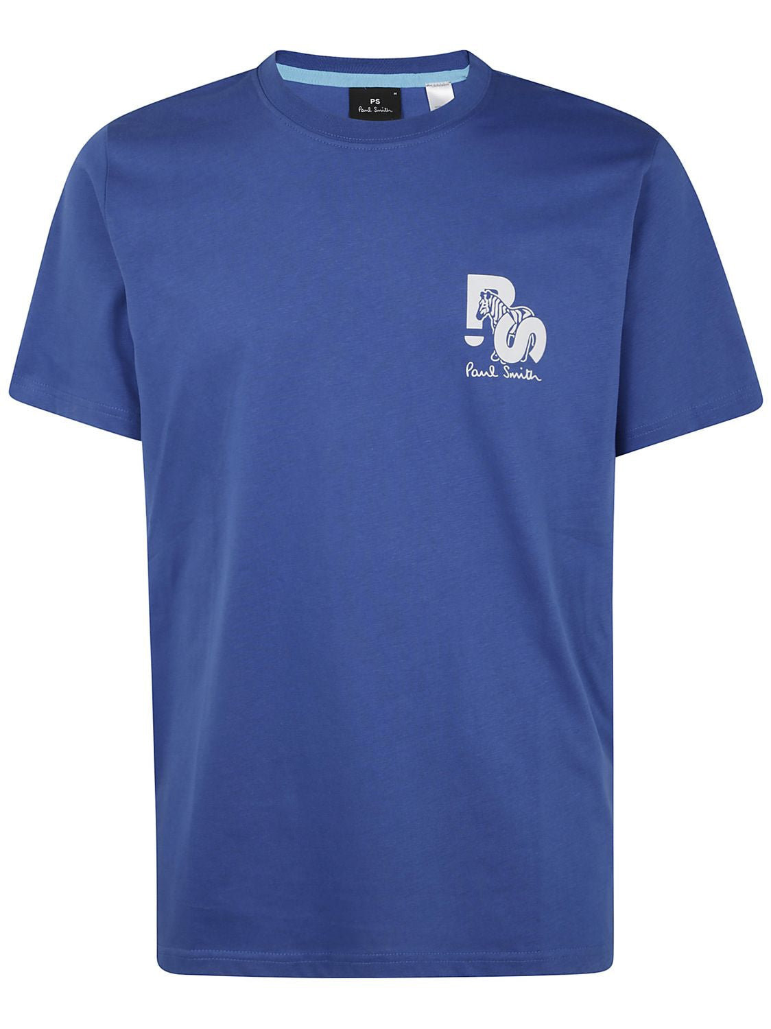 PS PAUL SMITH Men's Regular Fit Short Sleeves T-Shirt with Zebra Design