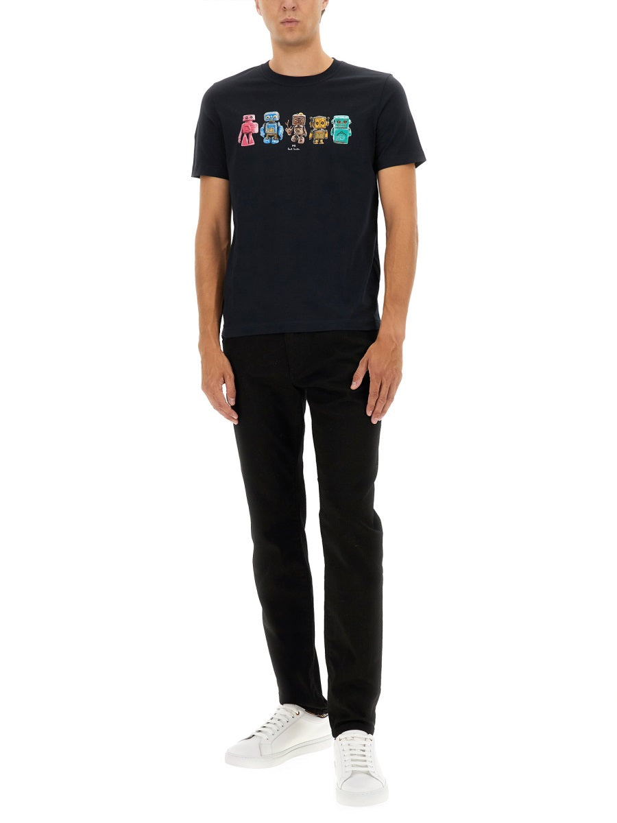 PAUL SMITH Men's Regular Fit T-Shirt - Robots