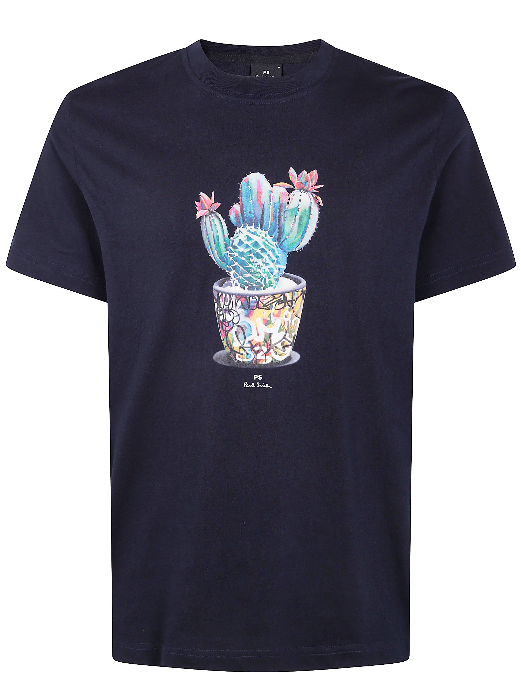 PAUL SMITH Men's Regular Fit Cactus Graphic T-Shirt