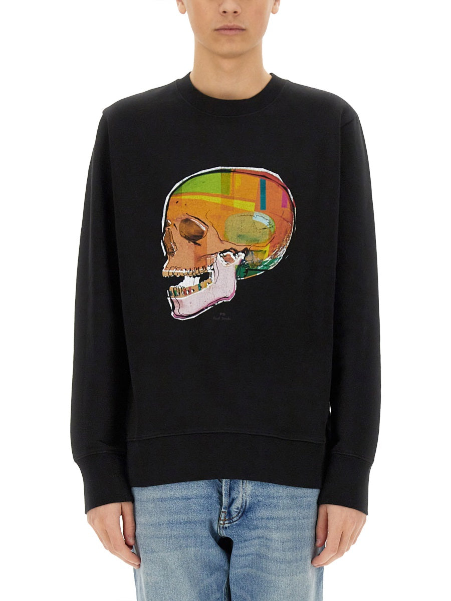 PS PAUL SMITH Skull Sketch Print Sweatshirt - Size L