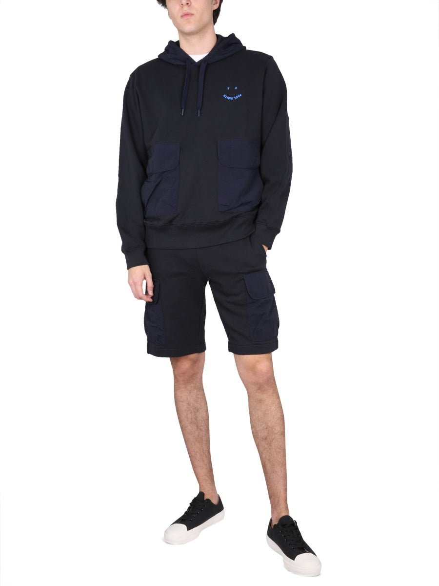 PS PAUL SMITH Happy Sweatshirt with Drawstring Hood - SS23 Collection