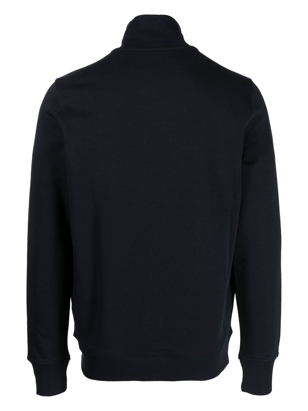 PS PAUL SMITH High-Neck Zip-Up Sweatshirt with Signature Motif