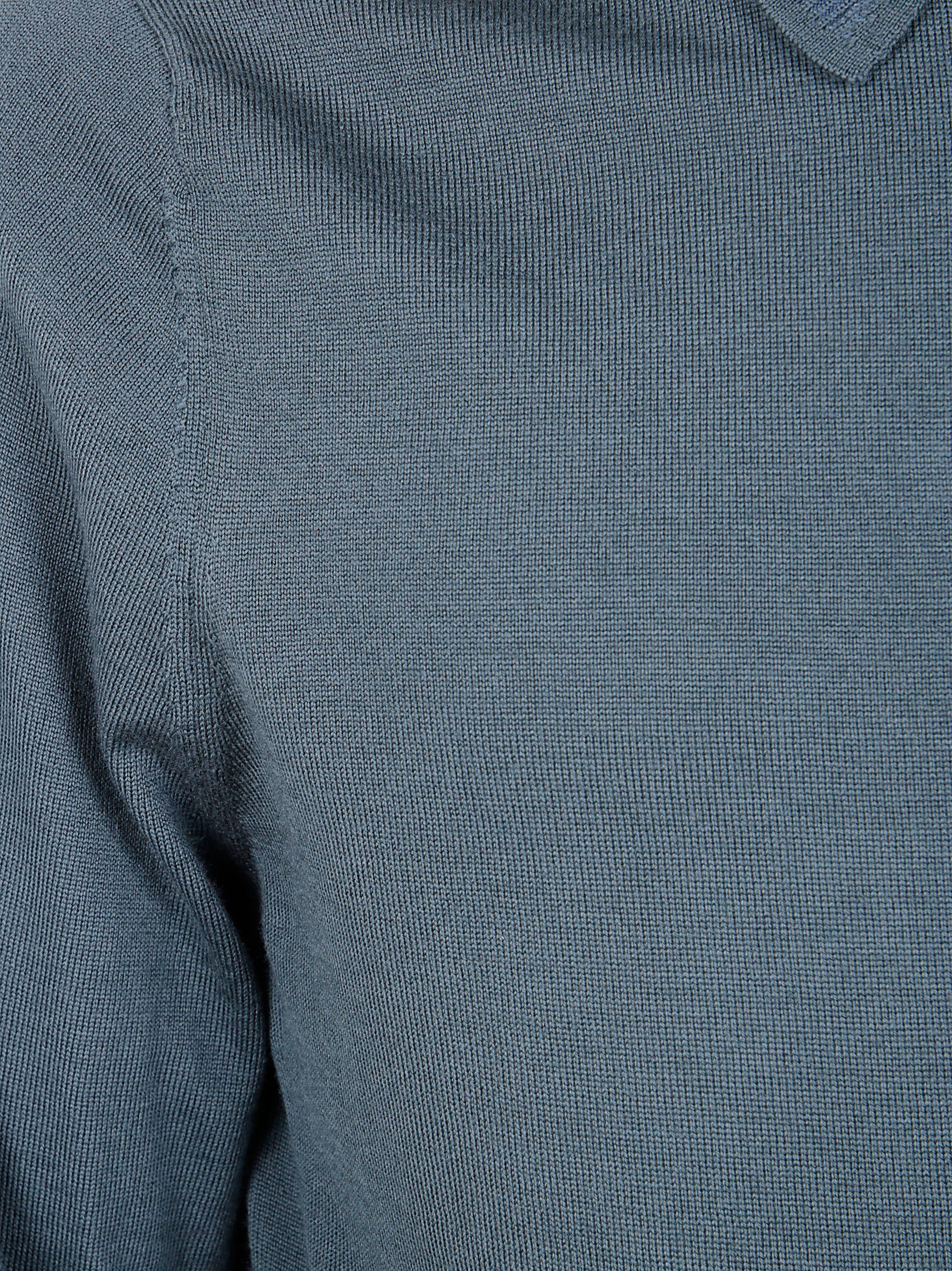 PAUL SMITH Men's Long Sleeve Merino Wool Polo Sweater