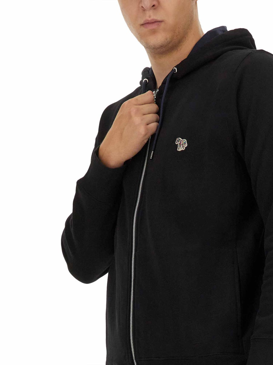 PS PAUL SMITH Men's Regular Fit Sweatshirt with Zebra Patch