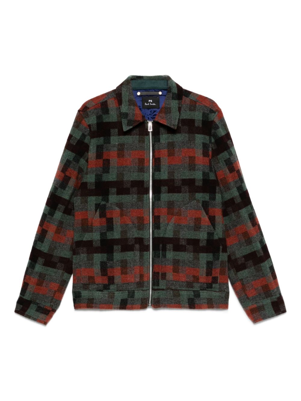 PAUL SMITH Geometric Pattern Wool Jacket for Men - FW25