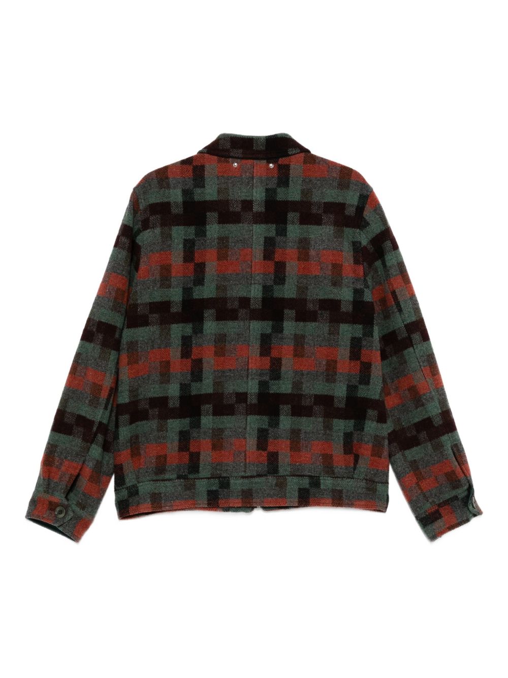 PAUL SMITH Geometric Pattern Wool Jacket for Men - FW25