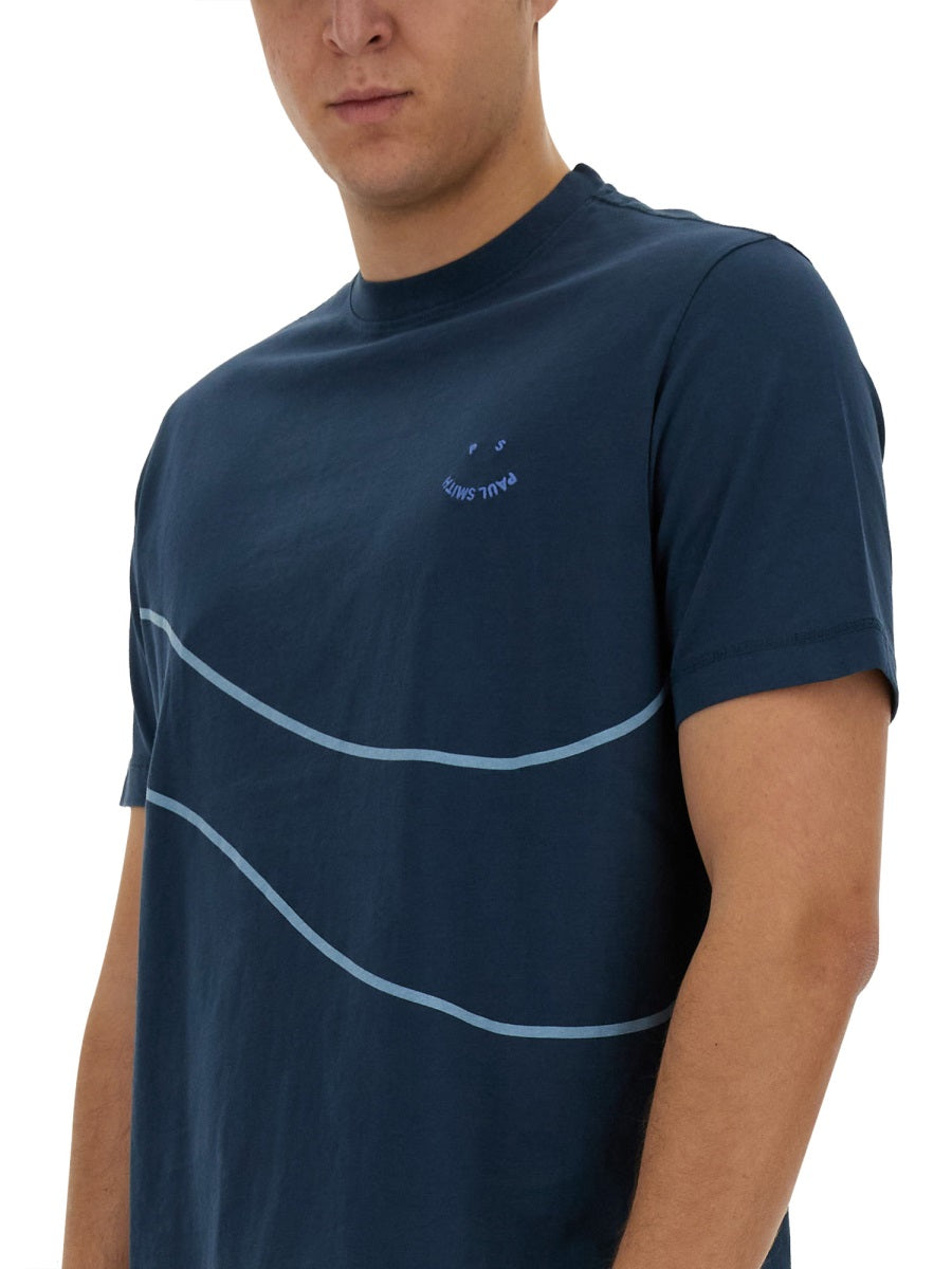PS PAUL SMITH Men's Regular Fit Printed T-Shirt - SS24