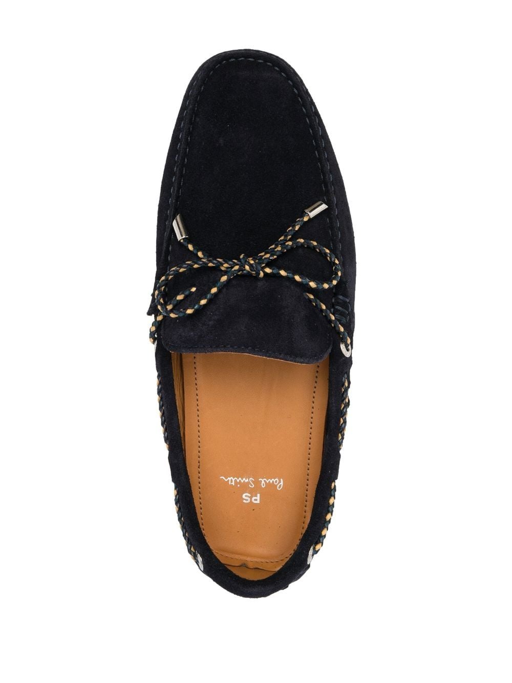 PAUL SMITH Men's Suede Leather Loafers with Rope Detailing