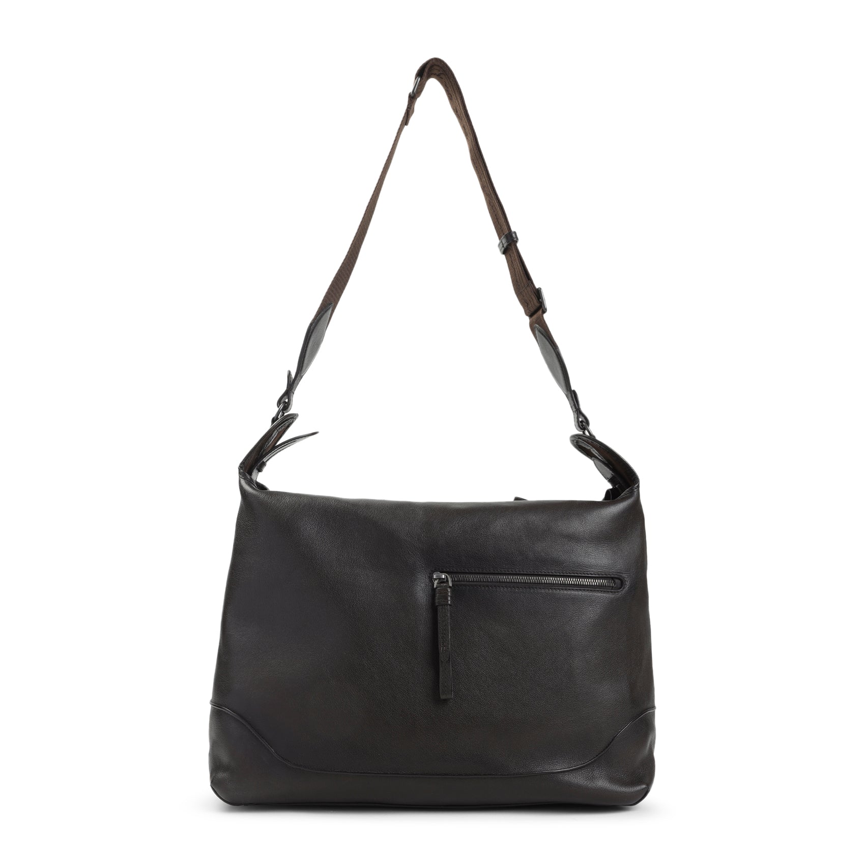 BERLUTI Grained Leather Hobo Handbag