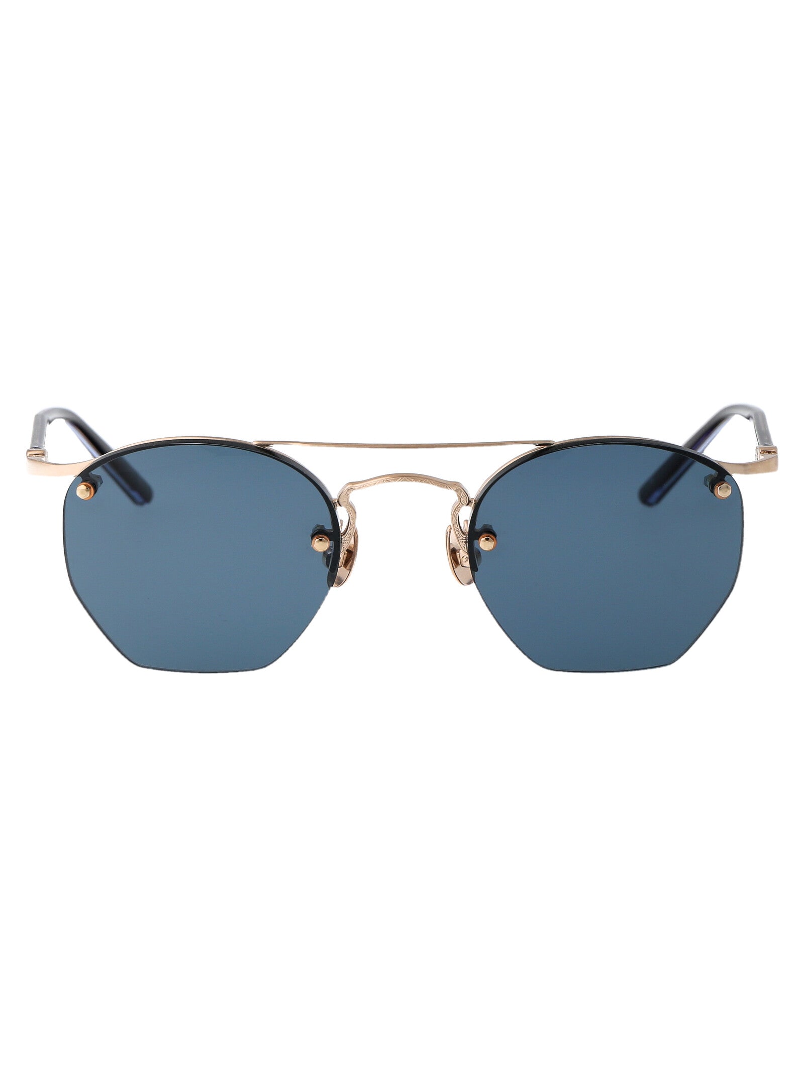 MATSUDA Brushed Gold Titanium Sunglasses - Unisex