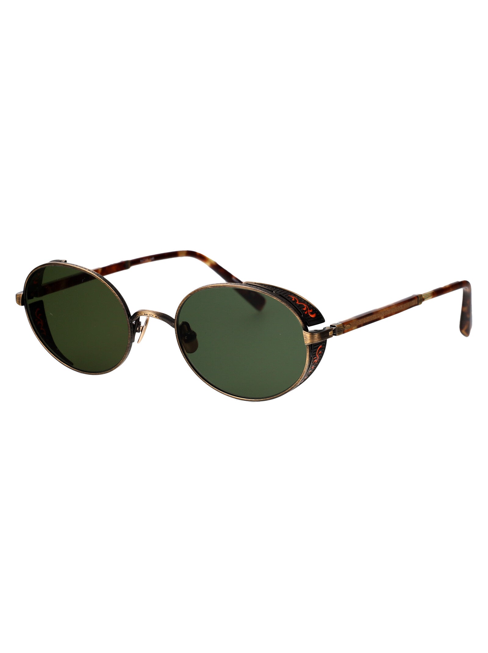 MATSUDA Unisex Titanium Sunglasses - Antique Gold Finish