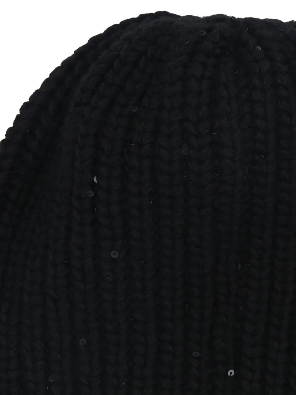 BRUNELLO CUCINELLI Ribbed-Knit Beanie with Sequin Embellishments