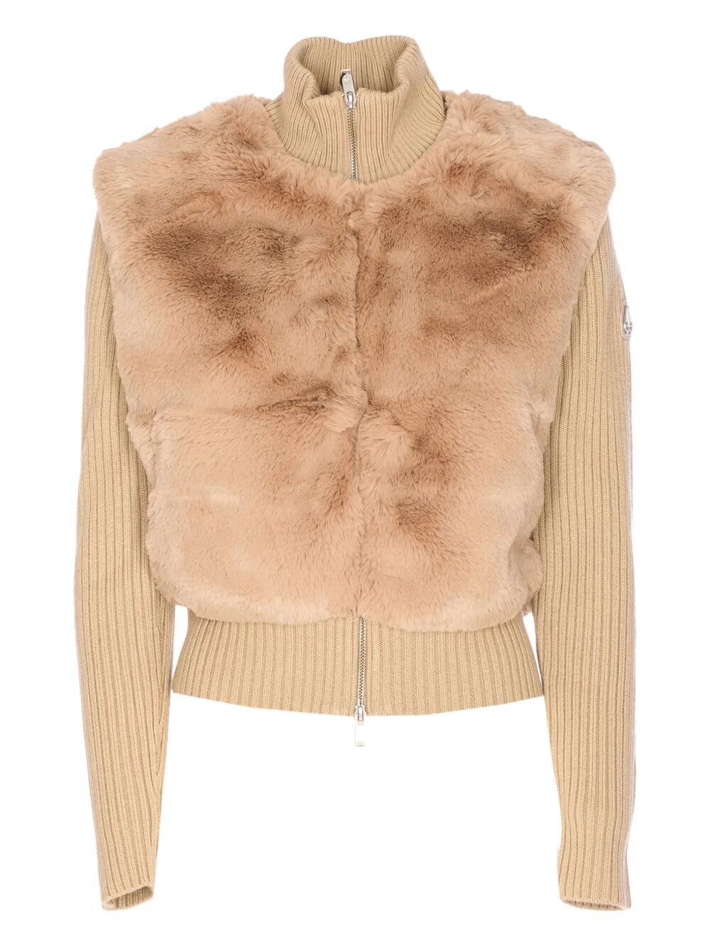 MOOSE KNUCKLES High-Neck Bunny Knit Sweater