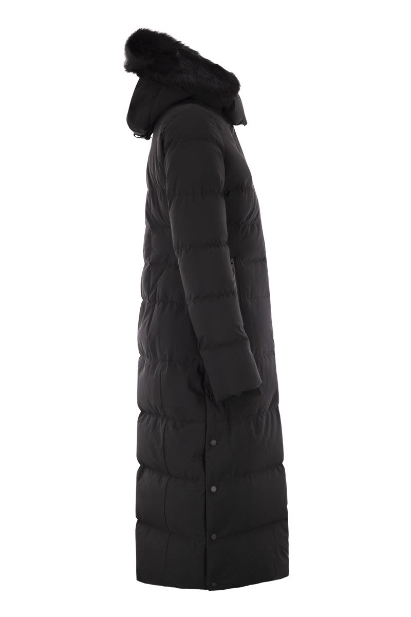 MOOSE KNUCKLES Jocada Long Down Jacket with Hood