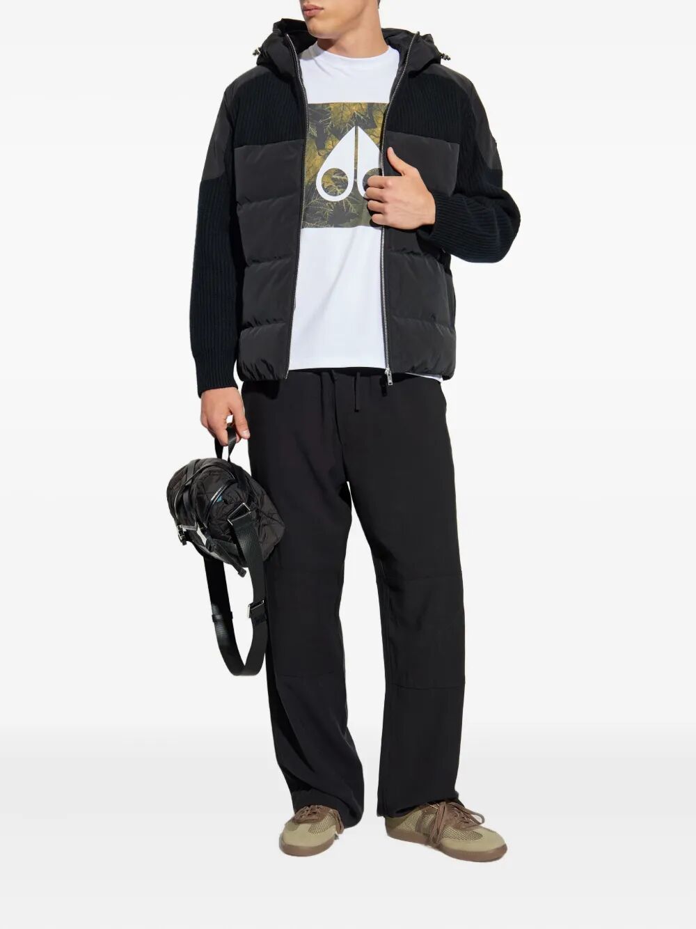 MOOSE KNUCKLES Ribbed-Panel Padded Jacket for Men