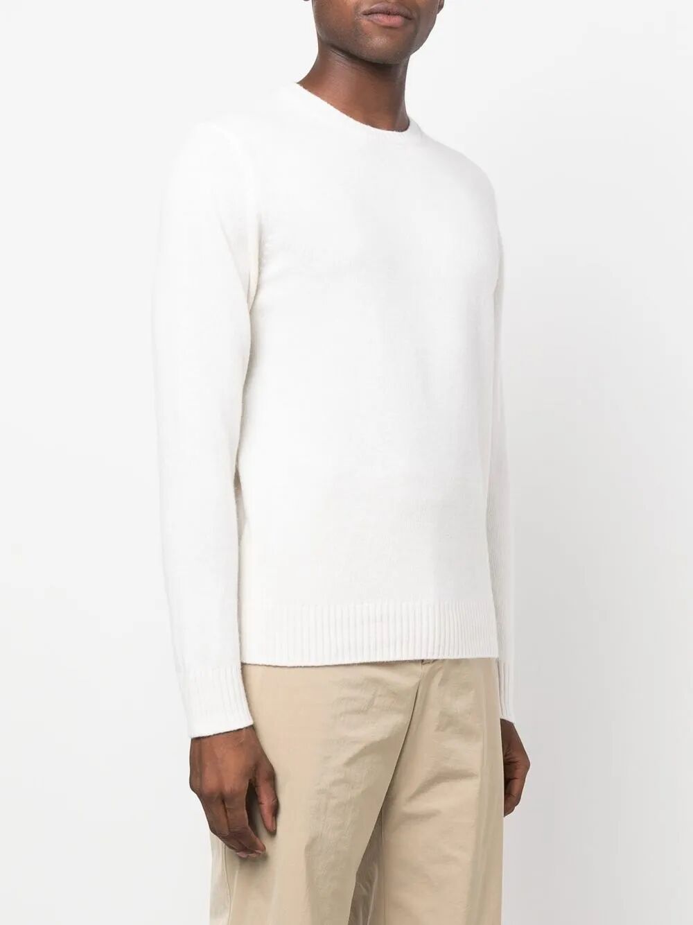 ROBERTO COLLINA Men's Classic Crew-Neck Sweater - FW25 Collection