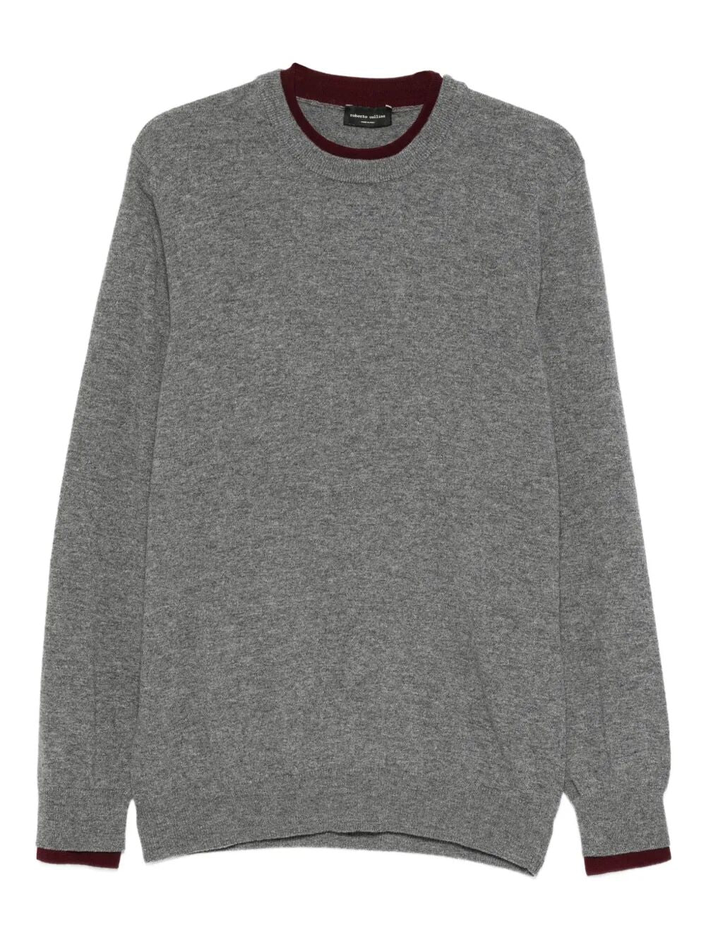 ROBERTO COLLINA Wool Crewneck Sweater with Contrasting Trim - Men’s Fashion Essential