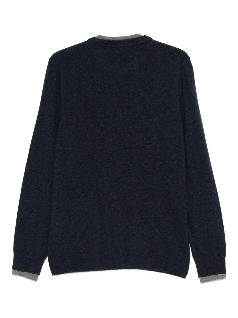 ROBERTO COLLINA Wool Crewneck Sweater with Contrasting Trim