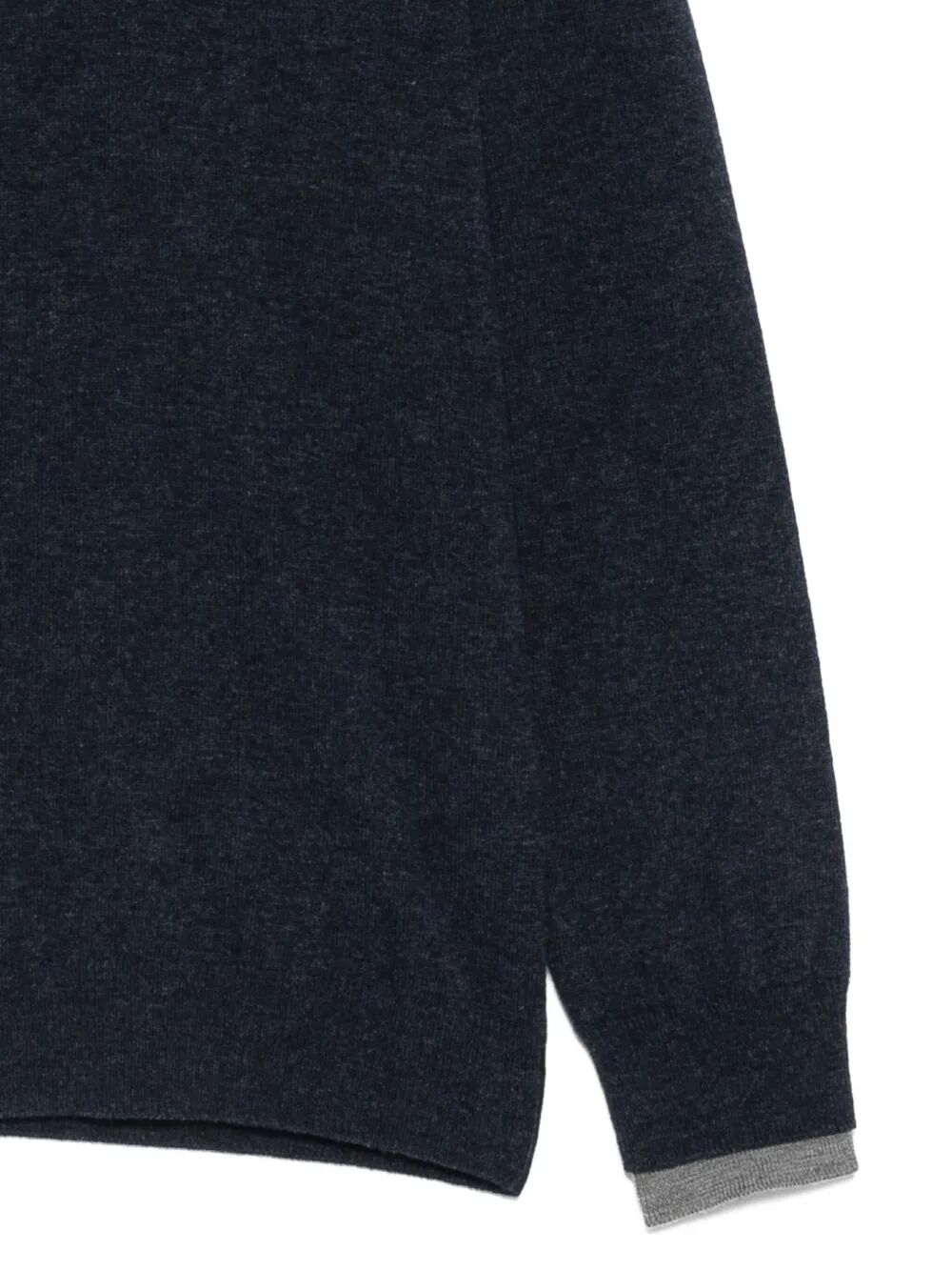 ROBERTO COLLINA Wool Crewneck Sweater with Contrasting Trim