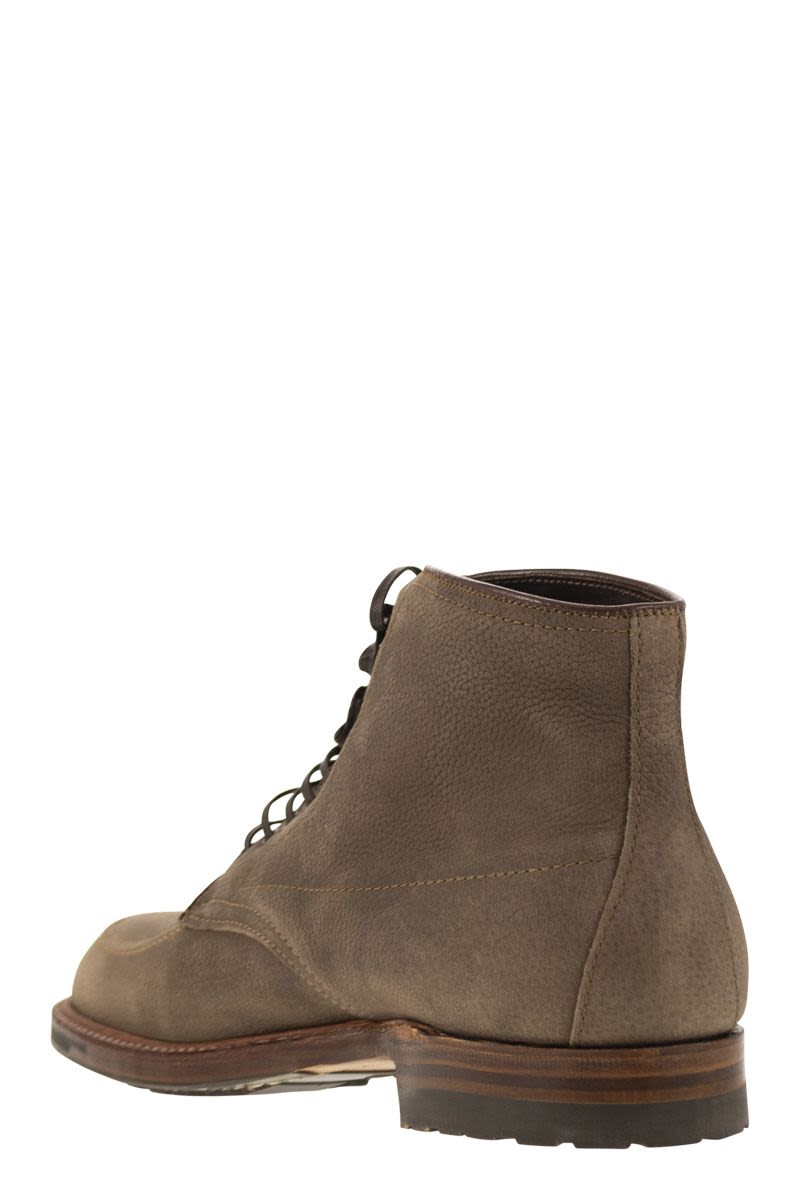 ALDEN Suede Lace-Up Boot with Commando Sole - Ankle Height