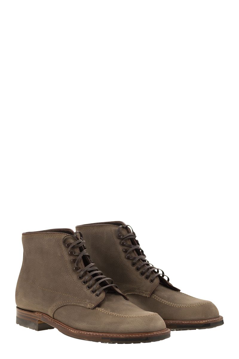 ALDEN Suede Lace-Up Boot with Commando Sole - Ankle Height