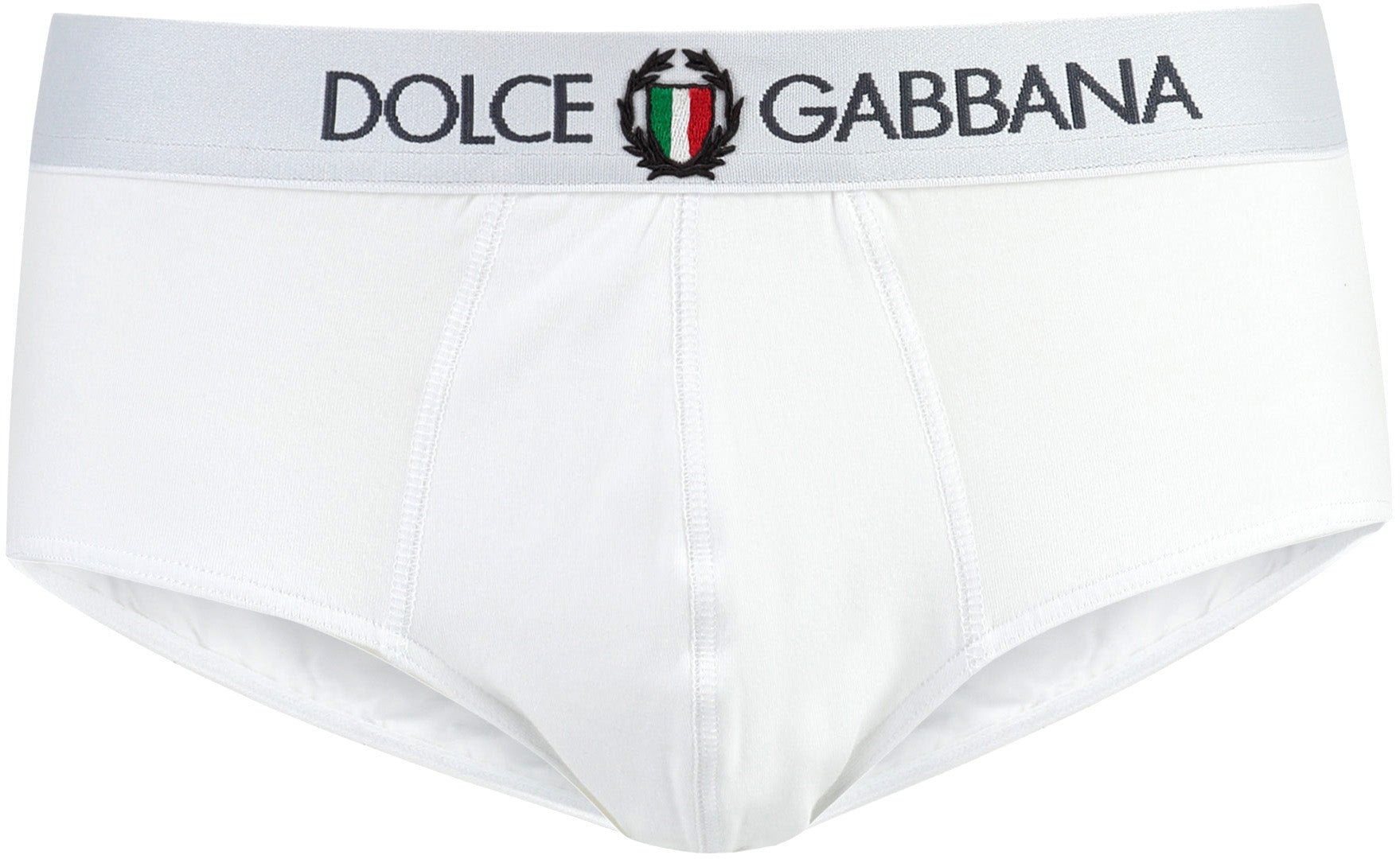 DOLCE & GABBANA Cotton Briefs with Logo Detail Elastic Band - Men