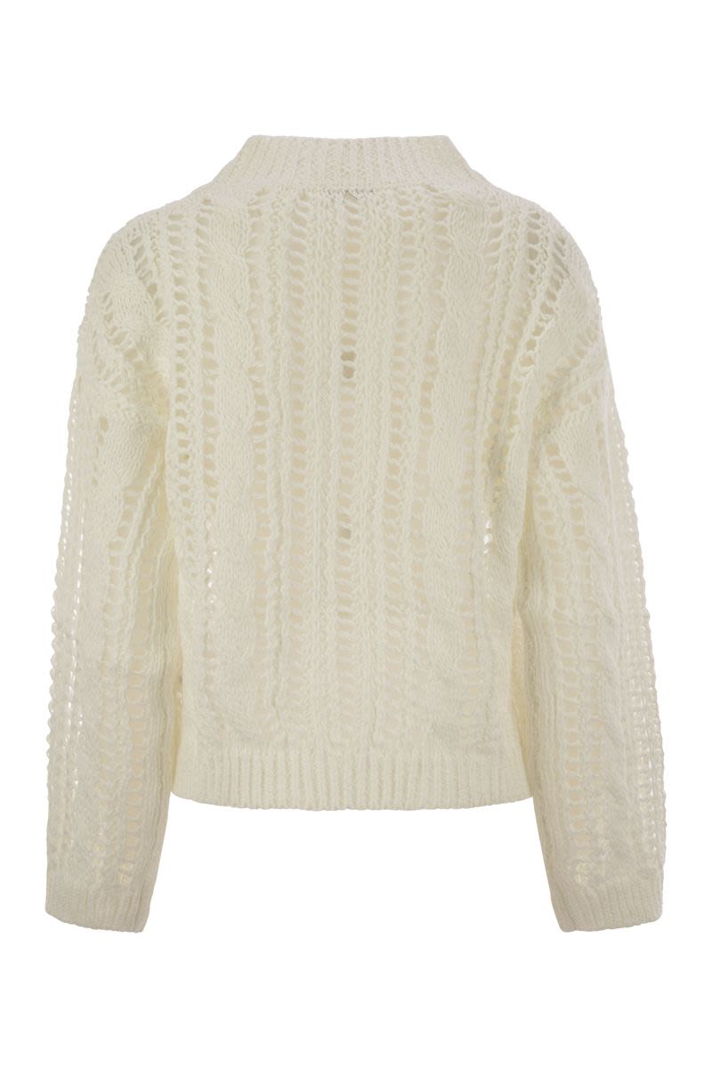 BRUNELLO CUCINELLI Women's Cable & Mesh Jute and Cotton T-Shirt - SS25