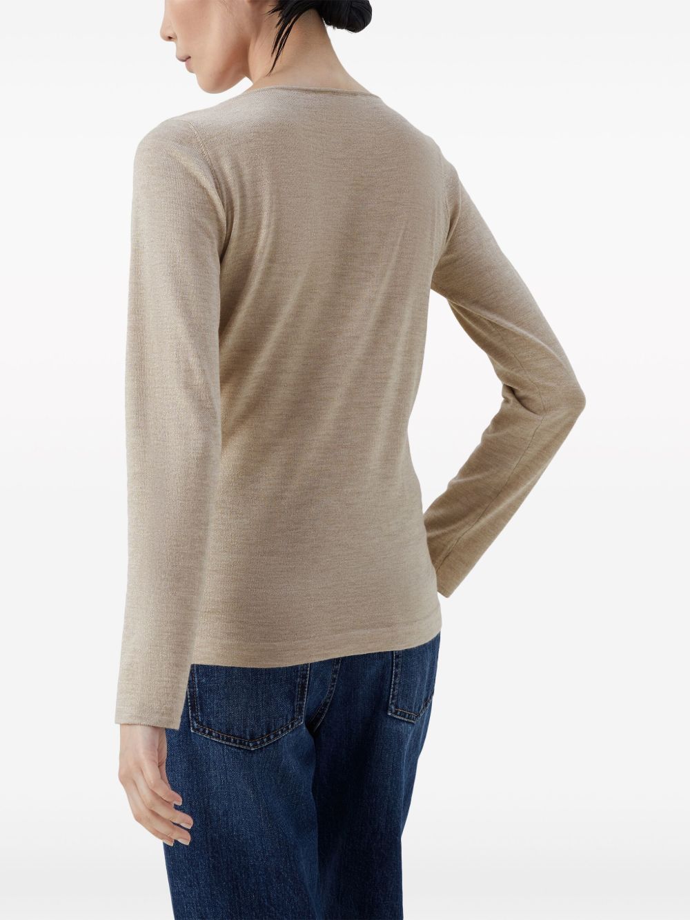 BRUNELLO CUCINELLI Cashmere and Silk Blend Sweater with Boat Neck for Women