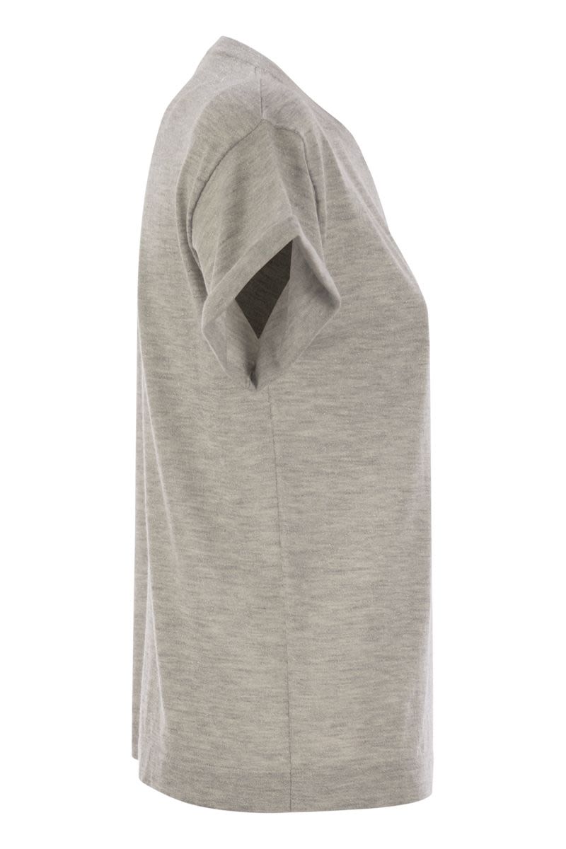 BRUNELLO CUCINELLI Sparkling Lightweight Cashmere and Silk Sweater